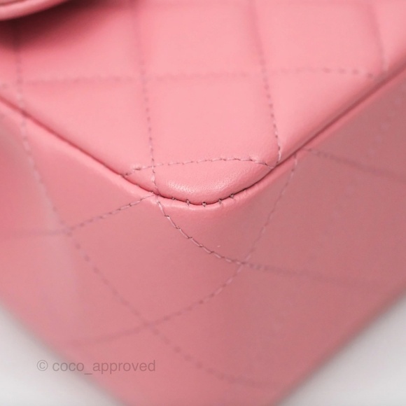Chanel Quilted Mini Rectangular Pink Lambskin Gold Hardware (Entrupy Certified) - Picture 13 of 15